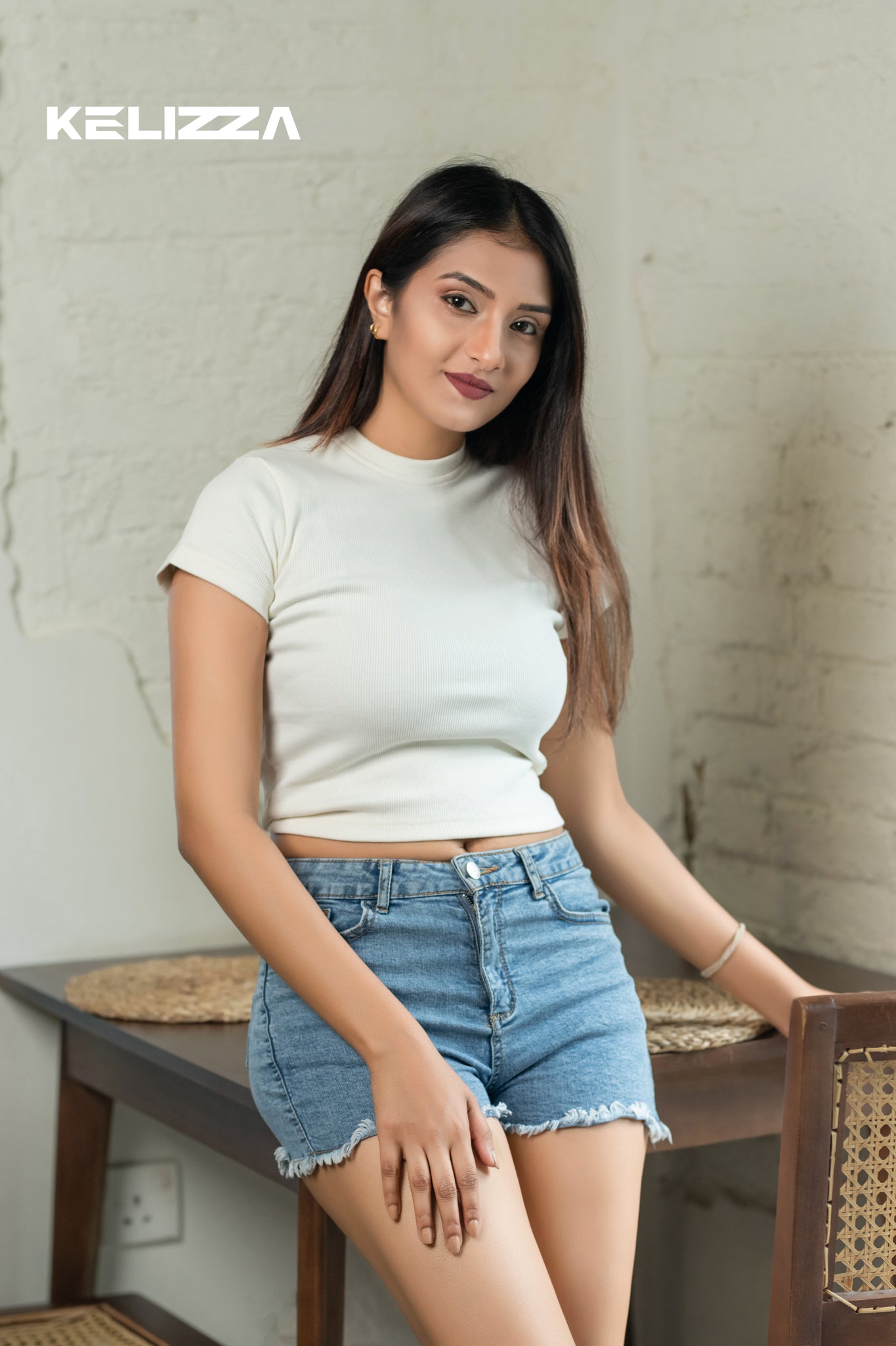 Bella Ribbed Short Sleeve  Crop Top