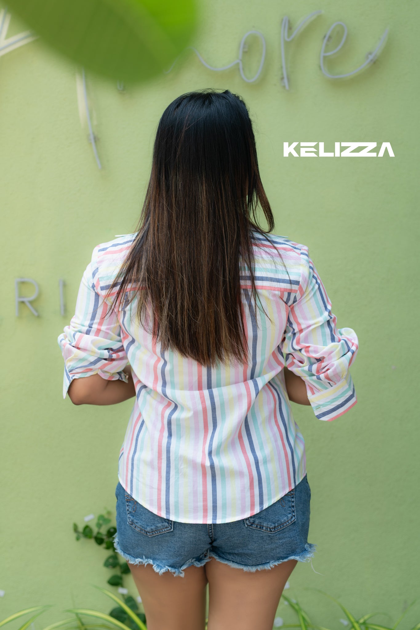 Zara Long Puff Sleeve Stripe Shirt